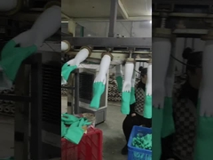 15 밀린 녹색 니트릴 장갑 화학물질에 내성이 있는 뭉클 부리