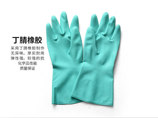 Unflocked Lining Green Nitrile Hand Glove Disposable Protective Gloves Suitable for Food Processing Cleaning and Medical