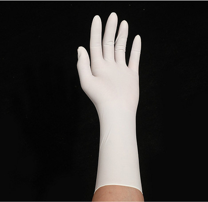하얀 버릴 수 있는 니트릴 글러브 의학 12 인치 오래가는 니트릴 시험 글러브