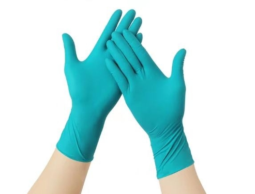 방수 녹색 니트릴 글러브 버릴 수 있는 산업적 4g 버릴 수 있는 식품 Prep