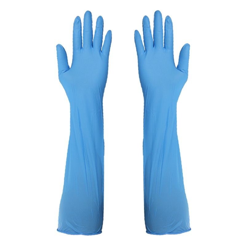 4 to 6 Mil Thickness 400 mm length  Disposable Nitrile Glove Powder Free 50pcs Bag Ideal for Healthcare Food Processing Cleaning Tasks